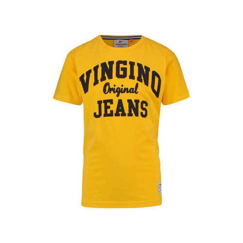 Vingino T Shirt Halver Met Logo Geel vingino kopen in de aanbieding