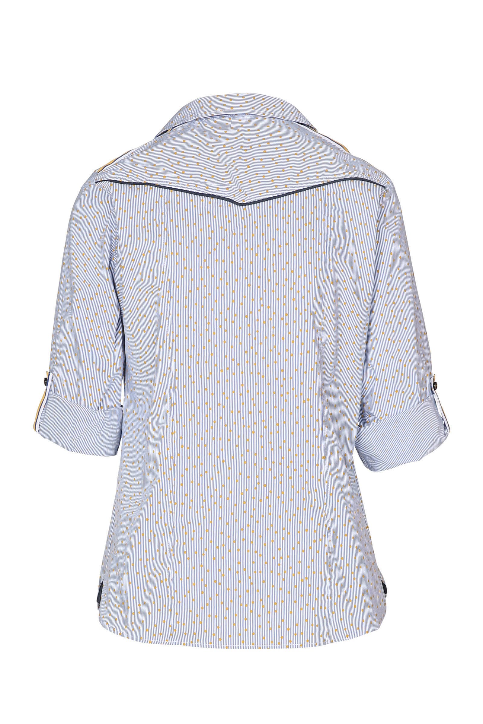 geel Cassis blauw blouse Cassis blouse blauw q4WHEXzzw