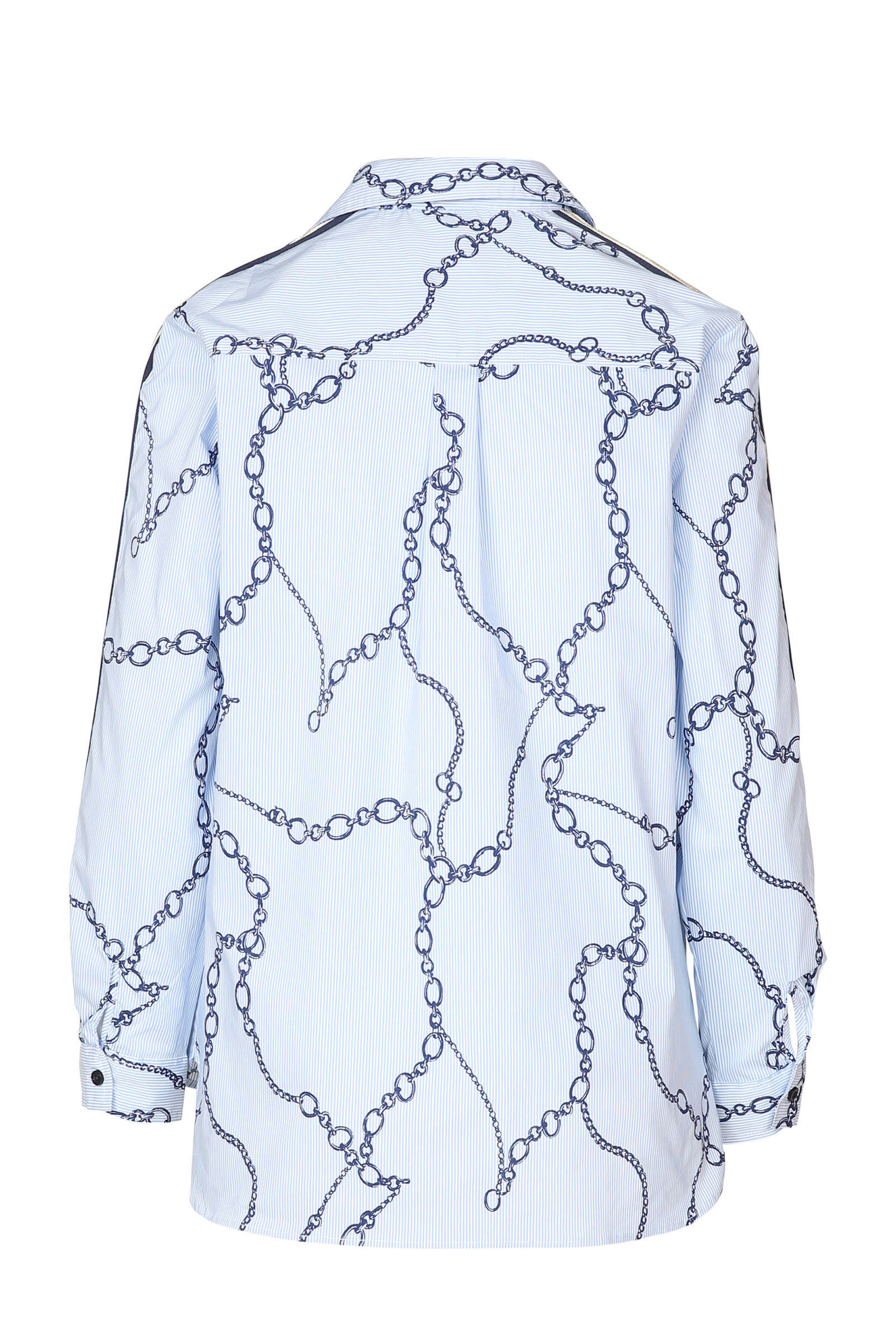 print met blauw blouse ketting Cassis wfpx608f