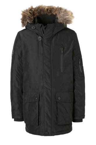 Here & There parka zwart