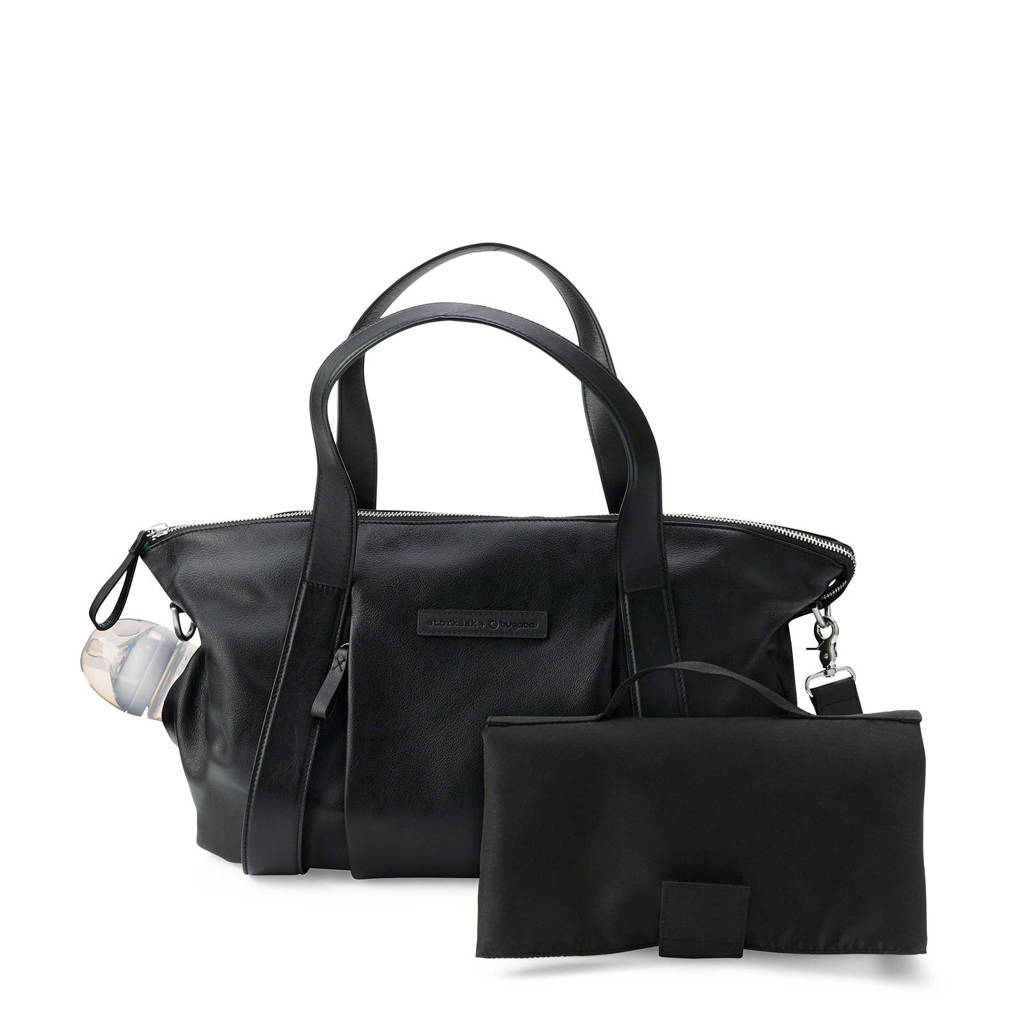 Bugaboo leren luiertas zwart, Zwart