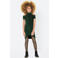 Coolcat open shoulder glitter jurk groen