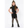 Coolcat open shoulder glitter jurk zwart