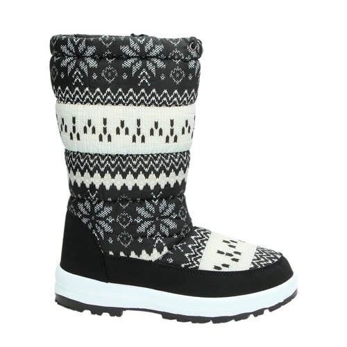 Snow Fun snowboots me tprint zwart/wit afbeelding