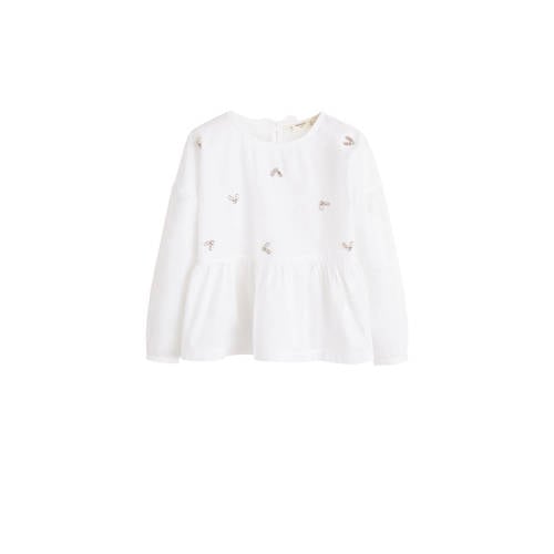Mango Kids Top Met Sierstenen Wit mango kids kopen in de aanbieding Mango Kids Top Met Sierstenen Wit mango kids kopen in de aanbieding