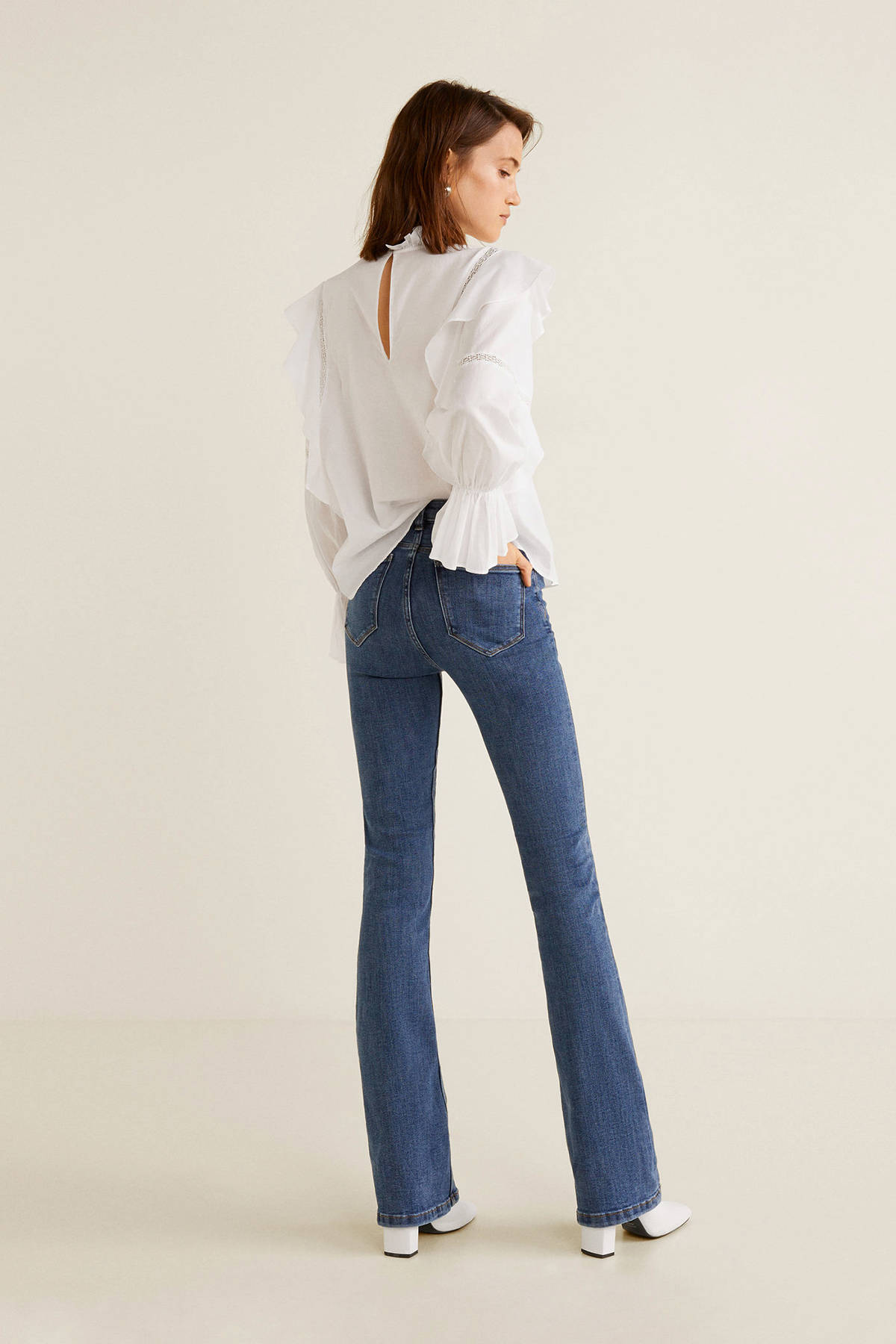 mango high waist flared jeans