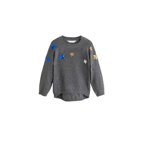 Mango Kids Trui Met Pailletten Sterren Grijs mango kids kopen in de aanbieding Mango Kids Trui Met Pailletten Sterren Grijs mango kids kopen in de aanbieding