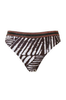 bikinibroekje in een all over print zwart