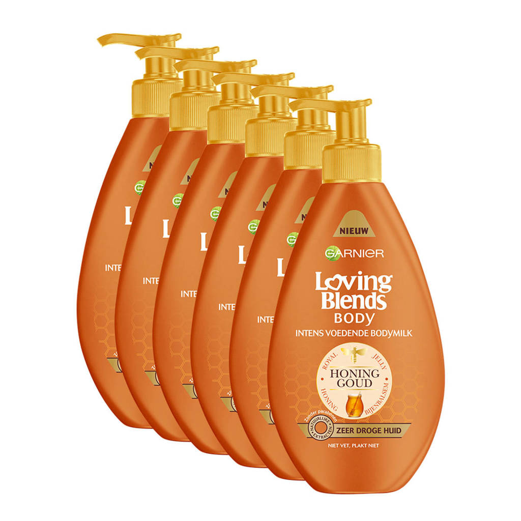 Garnier Loving Blends intens voedende bodymilk - 6x 250 ml multiverpakking