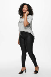 thumbnail: ONLY CARMAKOMA coated skinny broek CARPUNK zwart