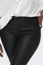 thumbnail: ONLY CARMAKOMA coated skinny broek CARPUNK zwart
