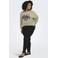 ONLY CARMAKOMA cropped regular waist skinny jeans CARKARLA met sierritsen zwart
