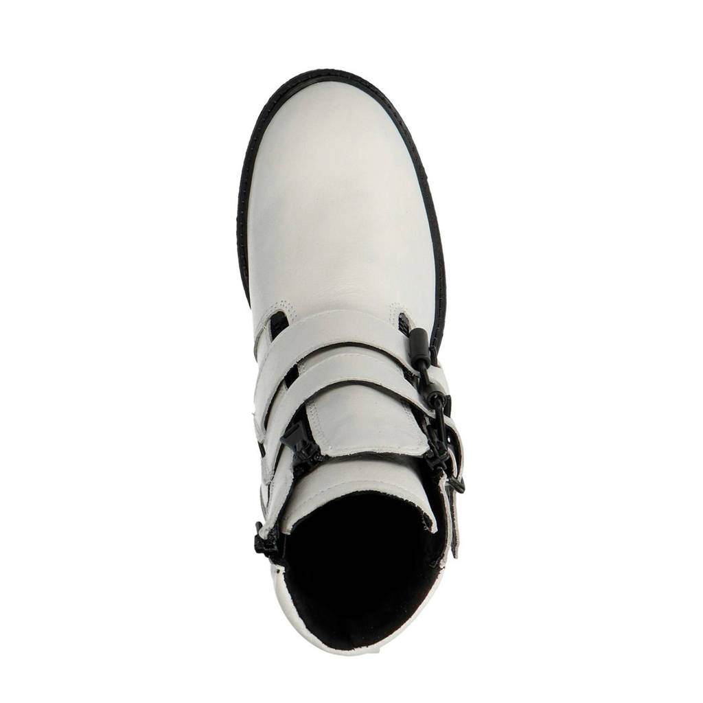 Bikerboots Poelman Ps Wit Ps Leren Poelman EYIgxBwq