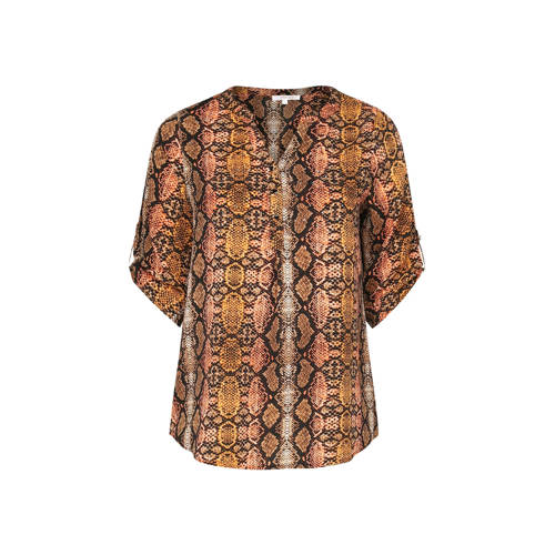 Paprika Top Met All Over Slangenprint Oranje paprika kopen in de aanbieding