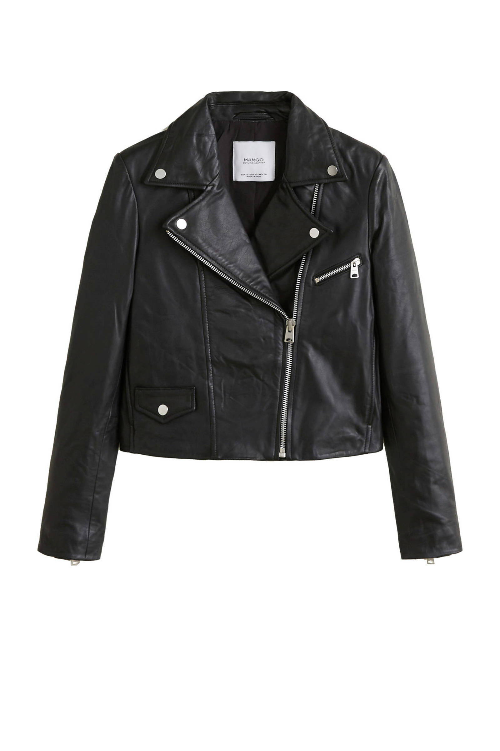 Mango leren bikerjack | wehkamp Mango leren bikerjack zwart | wehkamp