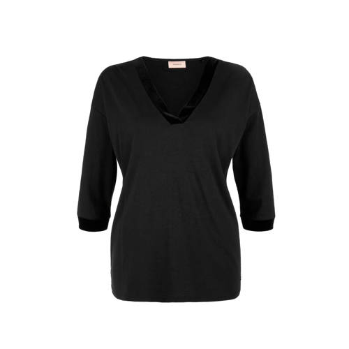 Triangle T Shirt Met 34 Mouwen Zwart triangle kopen in de aanbieding