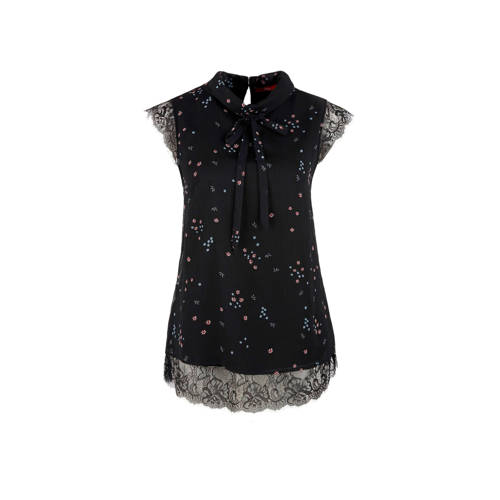 Soliver Top Met Kant En Strik soliver kopen in de aanbieding