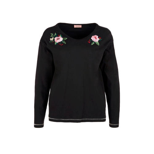 Triangle T Shirt Met Borduursels Zwart triangle kopen in de aanbieding