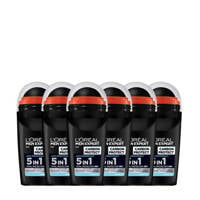 L'Oréal Paris Men Expert Deodorant roller carbon protect 4in1 - 6 x 50 ml - voordeelverpakking