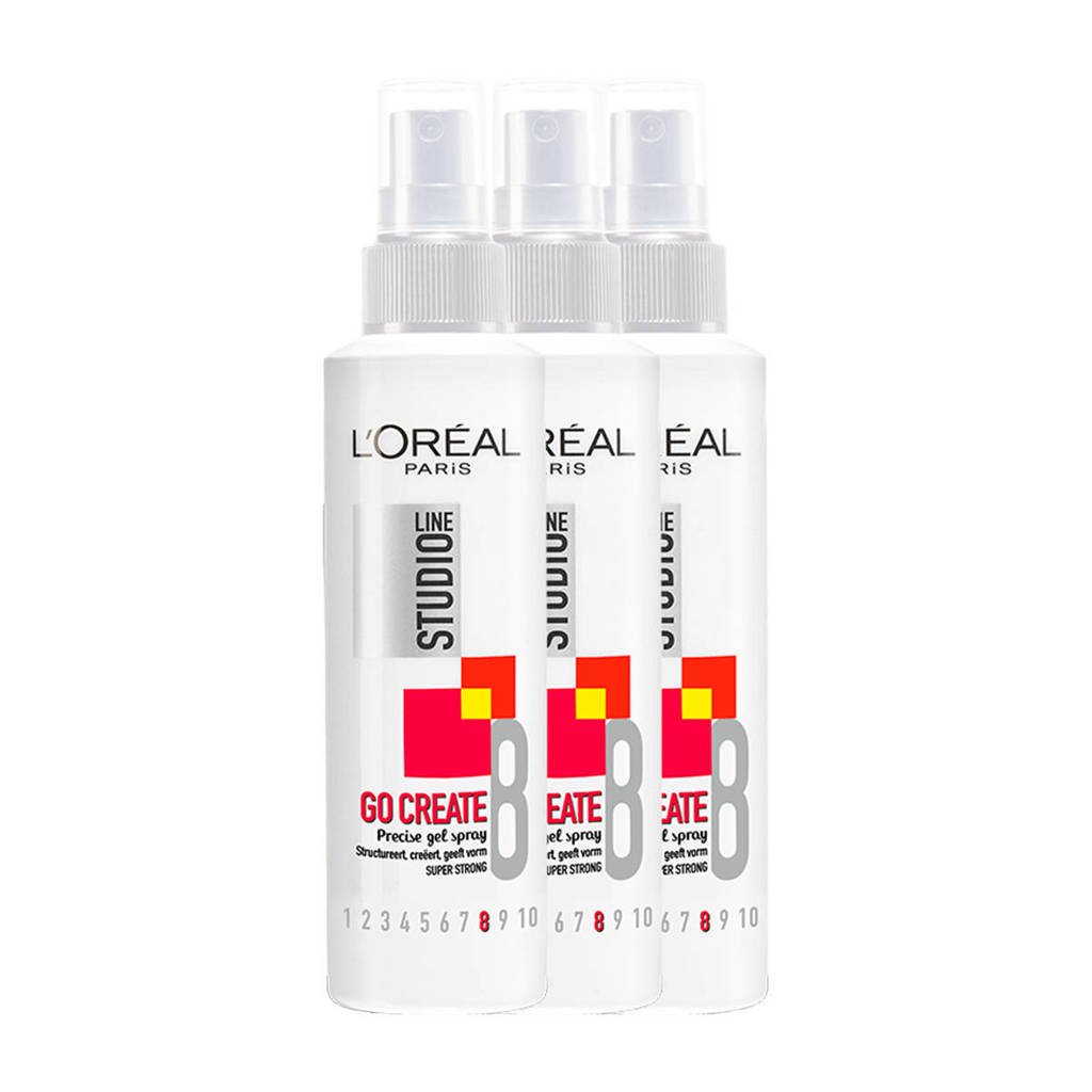 L'Oréal Paris Studio Line gelspray - 3 stuks