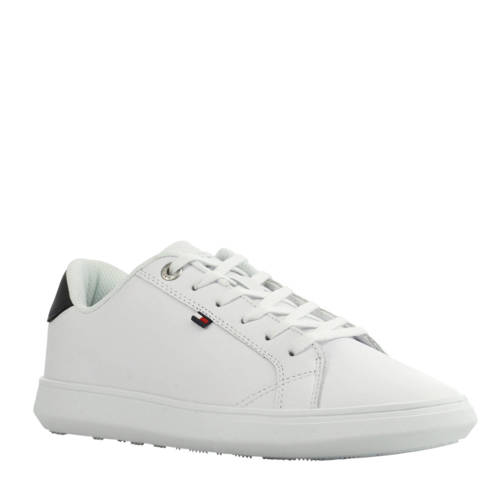 Tommy Hilfiger Leren Sneakers Essential Cupsole Wit tommy hilfiger kopen in de aanbieding