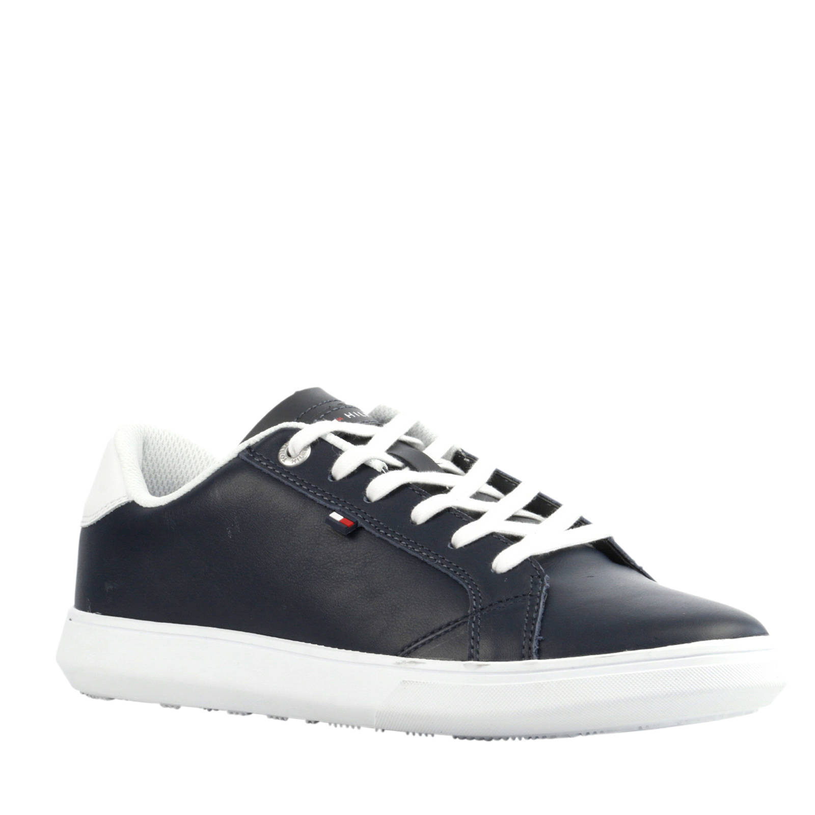 Tommy Hilfiger leren sneakers Essential Cupsole blauw | wehkamp
