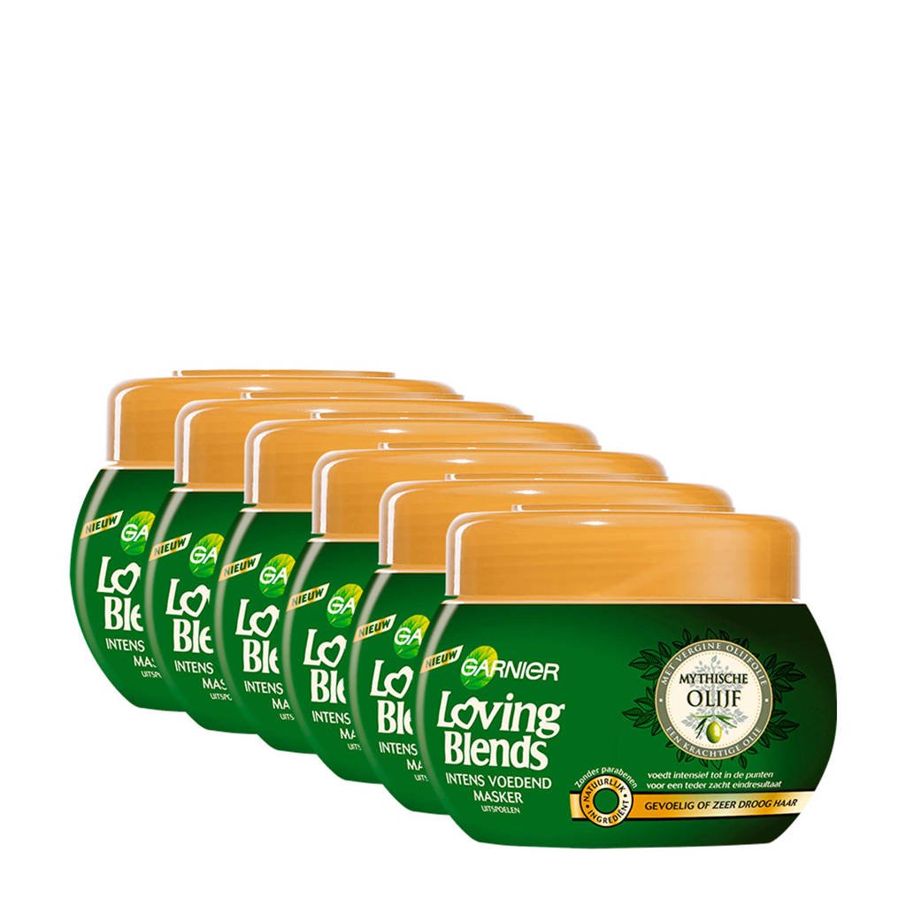 Garnier Loving Blends Mythische Olijf Intens Voedend haarmasker - 6x 200 ml multiverpakking