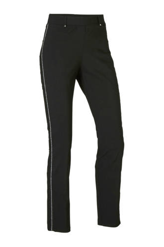 Canda jegging met zijstreep zwart