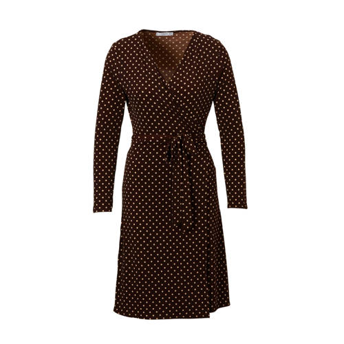 Mango Wikkeljurk Met Stippen Bruin mango kopen in de aanbieding