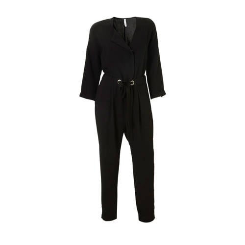 Mango Jumpsuit Met Aansnoerkoord Zwart mango kopen in de aanbieding