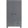 WOOOD Dennis Kast Met Laden - Grenen Geborsteld - Grijs - 202x111x55
