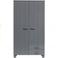 WOOOD WOOOD Dennis Kast Met Laden - Grenen - Staal Grijs - 202x111x55