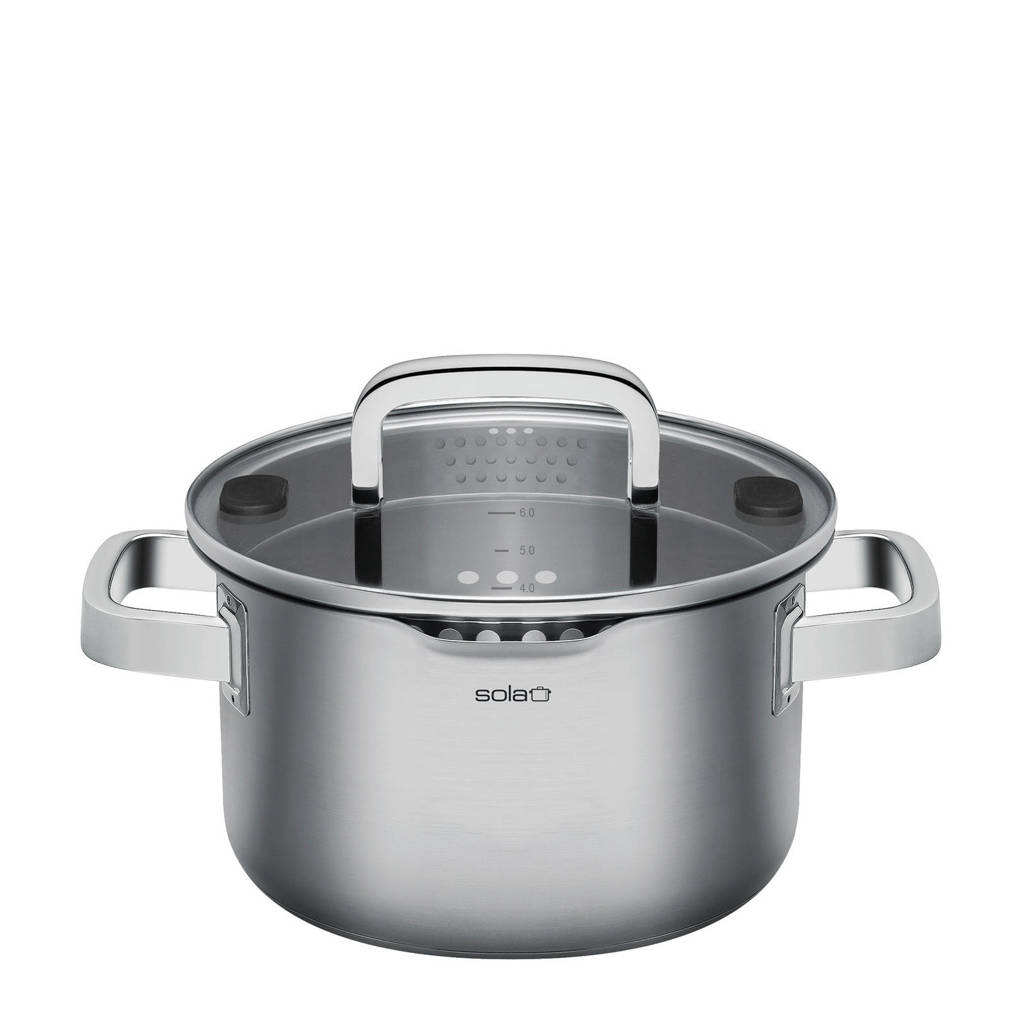 Sola Juvia kookpan (Ø24 cm), Zilver