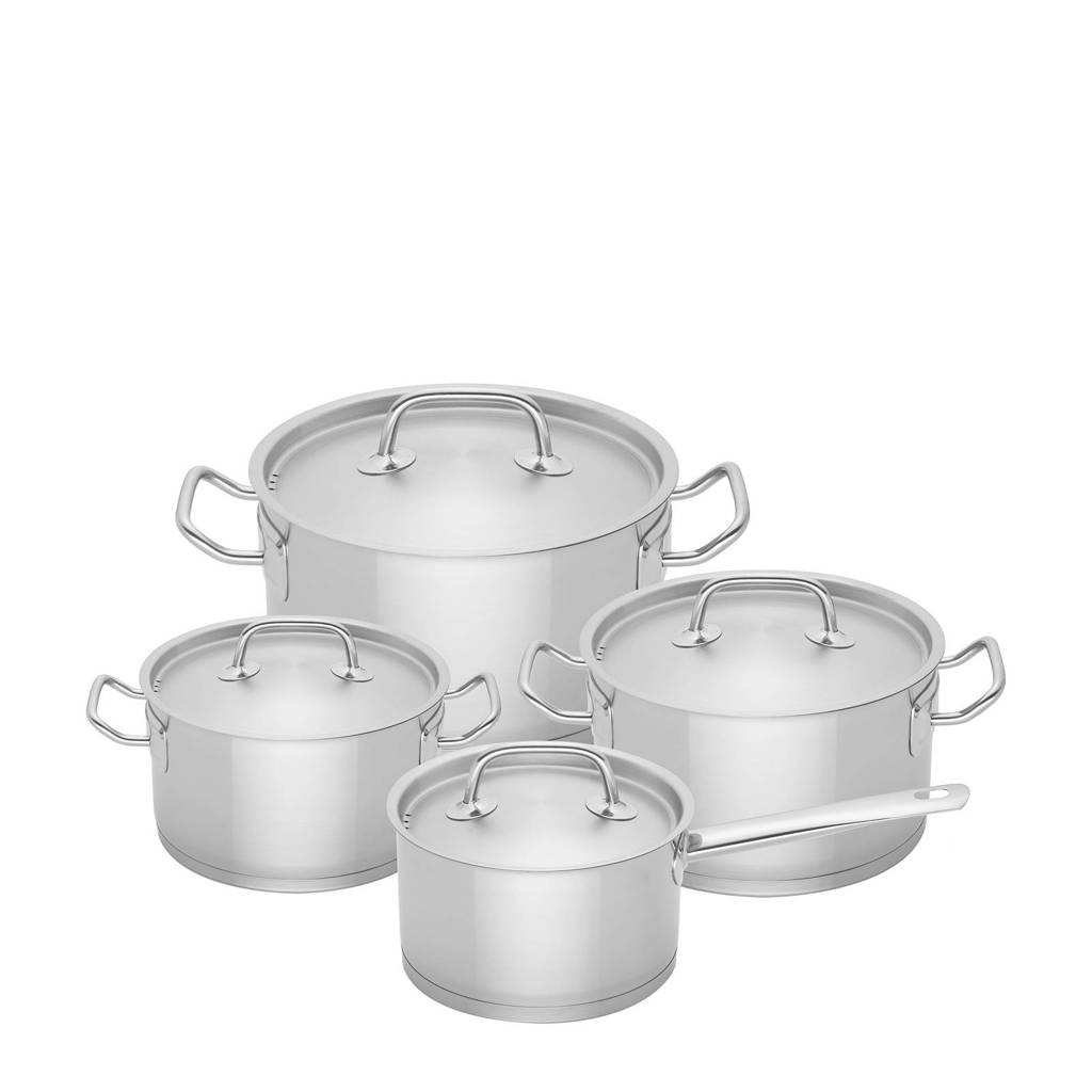 Sola Profiline deluxe pannenset (4-delig), Zilver