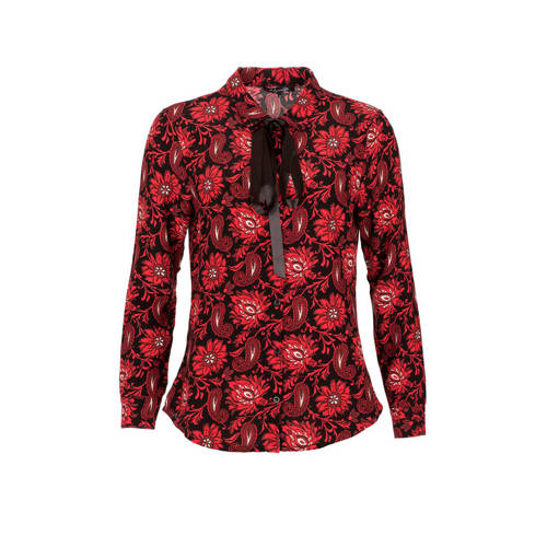 La Ligna Blouse Met Paisleyprint Rood la ligna kopen in de aanbieding