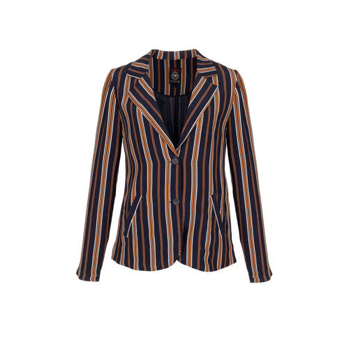 La Ligna Gestreepte Blazer Donkerblauw la ligna kopen in de aanbieding La Ligna Gestreepte Blazer Donkerblauw la ligna kopen in de aanbieding