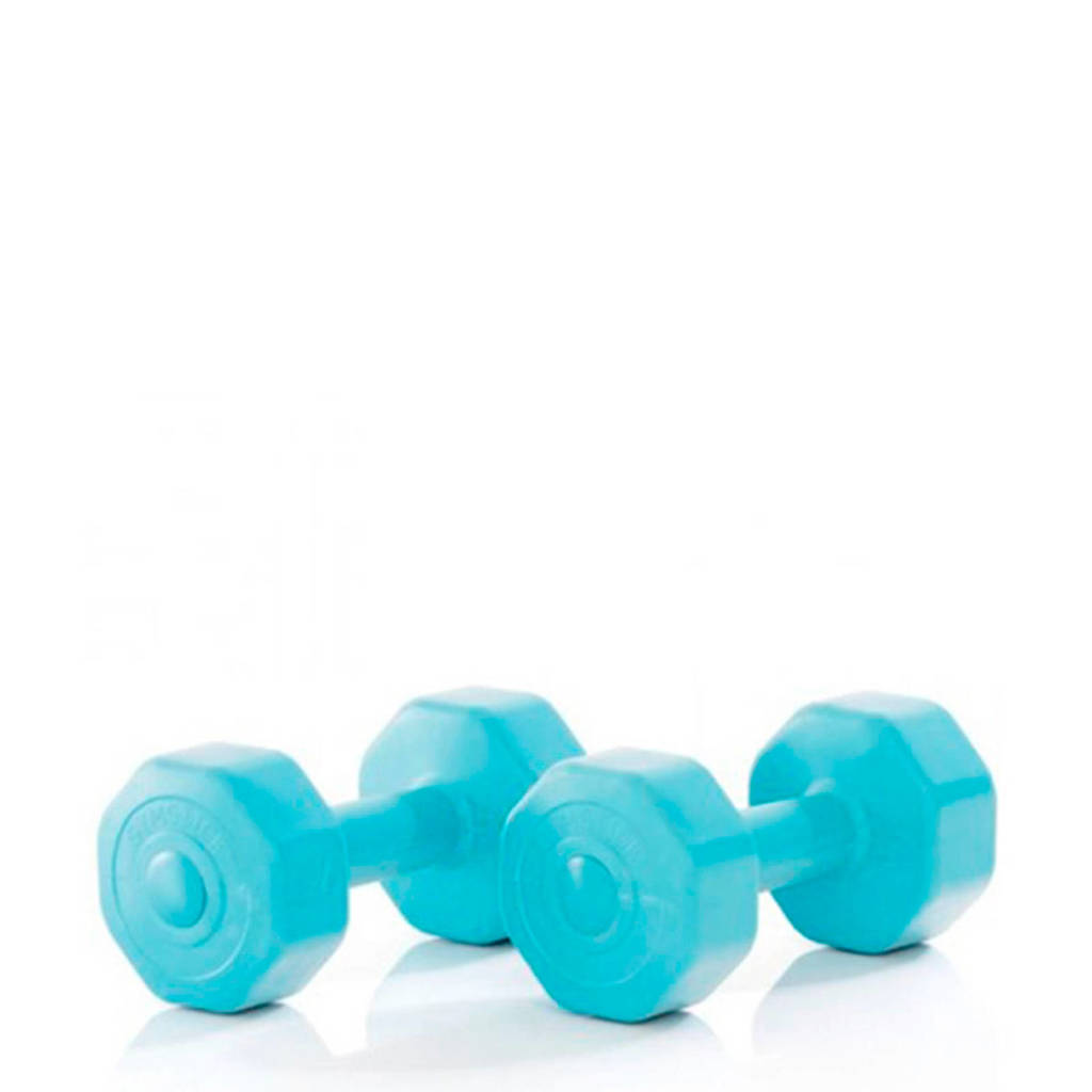 Gymstick Active Vinyl Dumbbells - 2 x 3 kg, Blauw