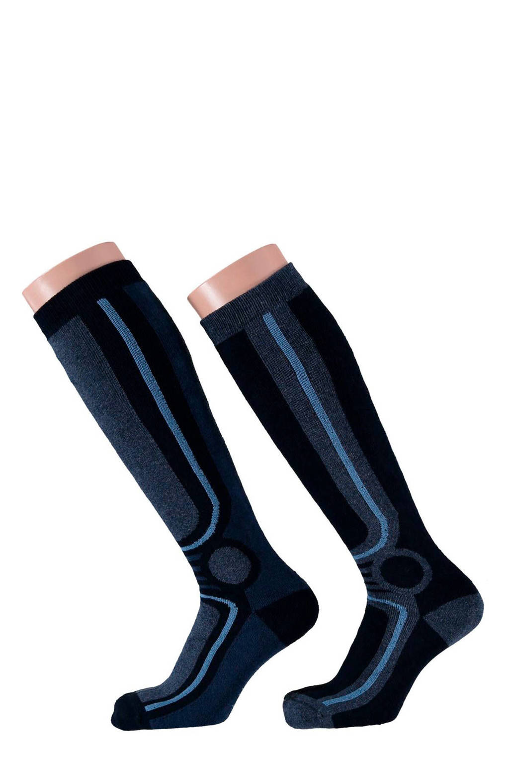 Apollo skisokken (2 paar), Donkerblauw