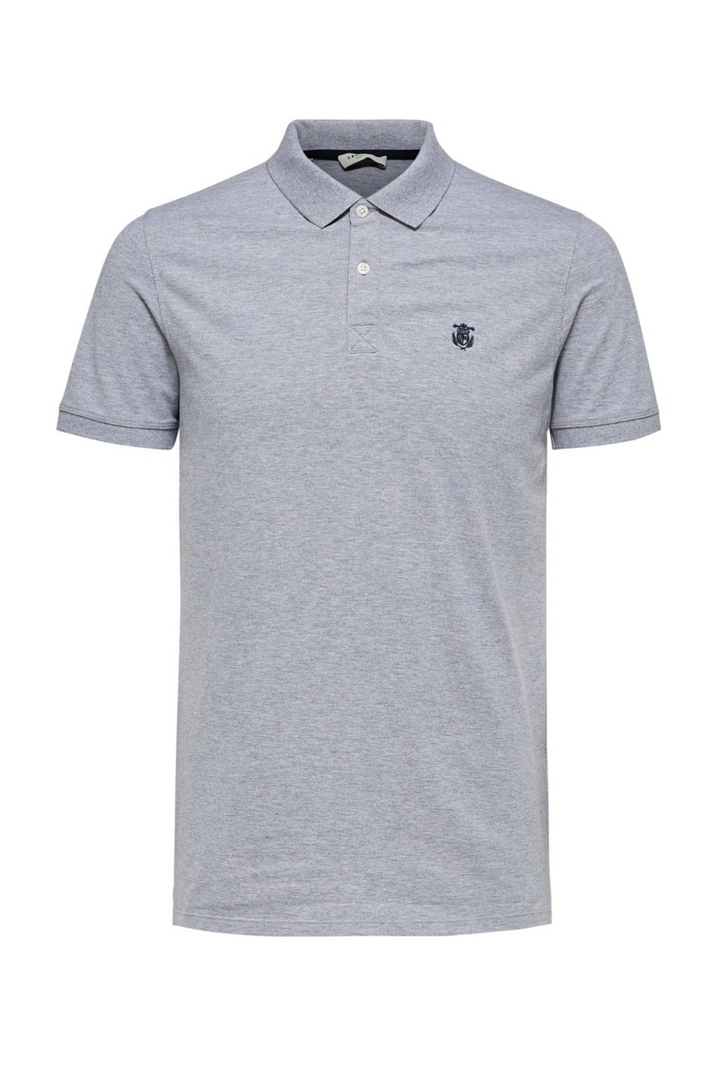 SELECTED HOMME polo korte mouw grijs, Grijs