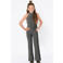 Coolcat flared glitter jumpsuit met zijstreep zilver