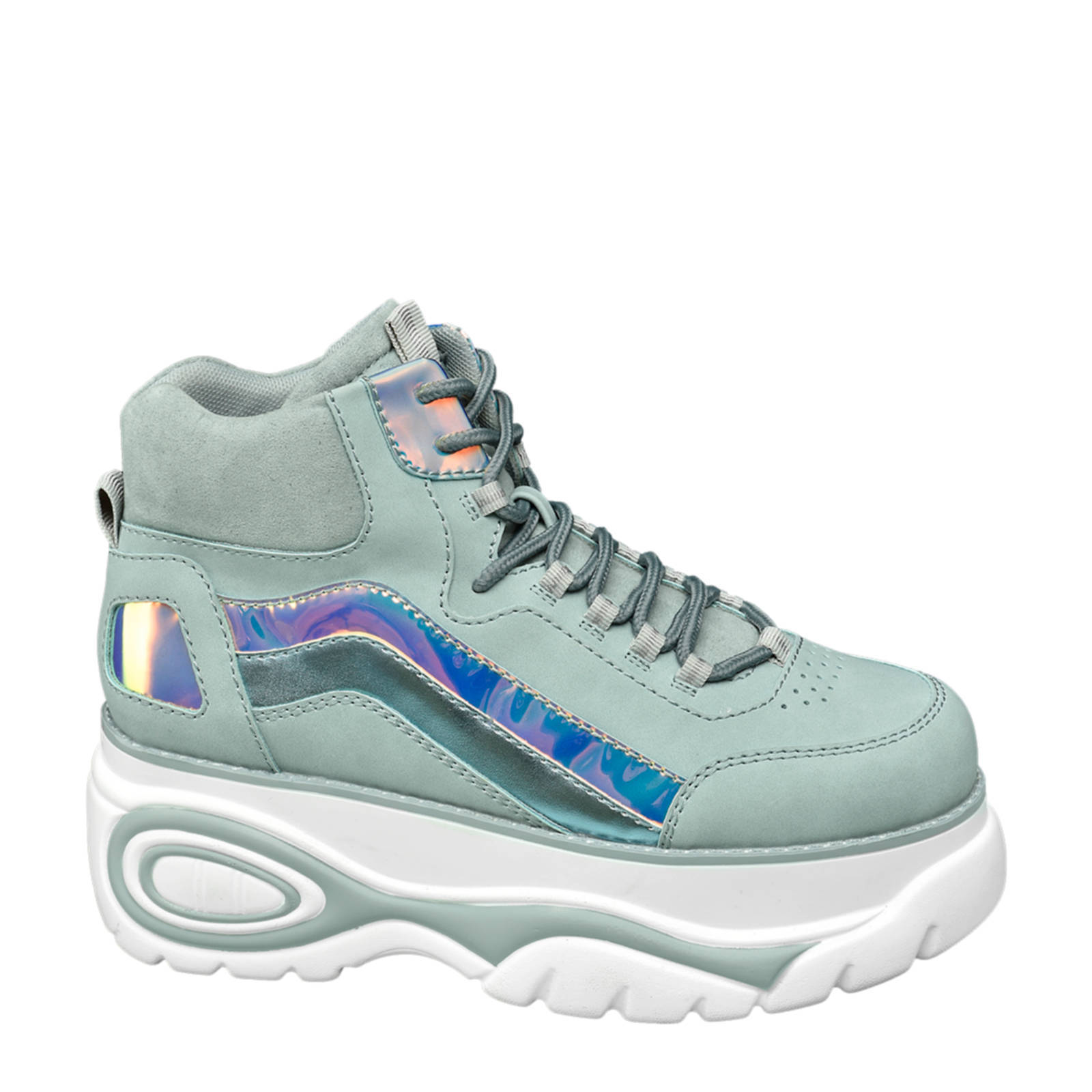 vanHaren Graceland platform sneakers mintgroen | wehkamp