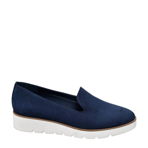 Vanharen Graceland Instappers Donkerblauw graceland kopen in de aanbieding