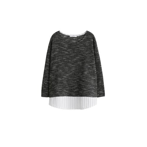 Violeta By Mango Gemeleerde Sweater Zwart violeta by mango kopen in de aanbieding Violeta By Mango Gemeleerde Sweater Zwart violeta by mango kopen in de aanbieding