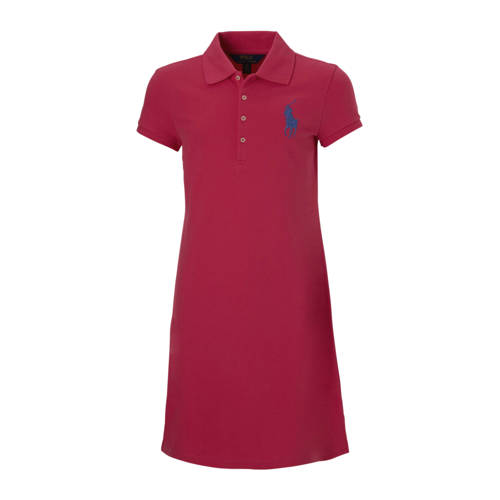 Polo Ralph Lauren Jurk Met Logo Borduursel Fuchsia polo ralph lauren kopen in de aanbieding