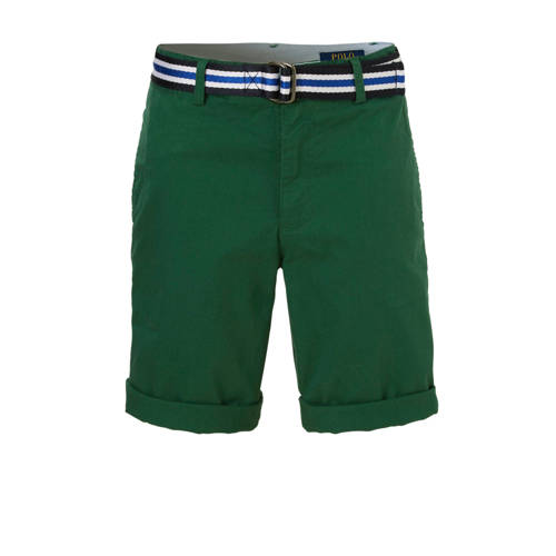 Polo Ralph Lauren Chino Bermuda Met Riem Groen polo ralph lauren kopen in de aanbieding
