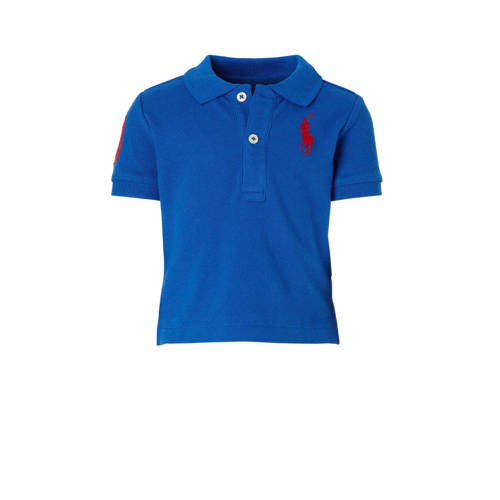 Polo Ralph Lauren Pique Baby Met Borduursels Kobalt polo ralph lauren kopen in de aanbieding