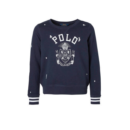Polo Ralph Lauren Sweater Met Print Donkerblauw polo ralph lauren kopen in de aanbieding