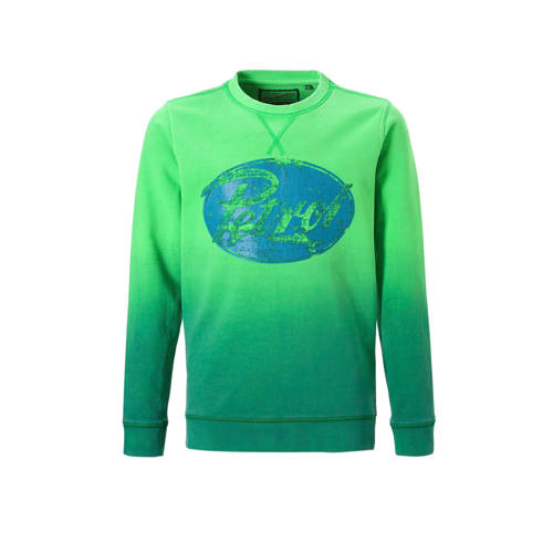 Petrol Industries Sweater Met Logo Groen petrol industries kopen in de aanbieding