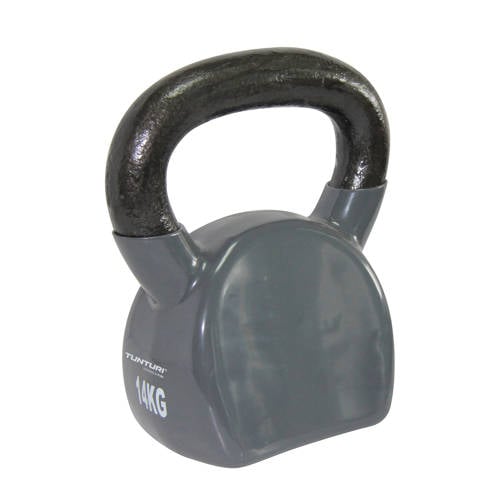 Tunturi Kettlebell Vinyl 14 Kg Grijs tunturi kopen in de aanbieding
