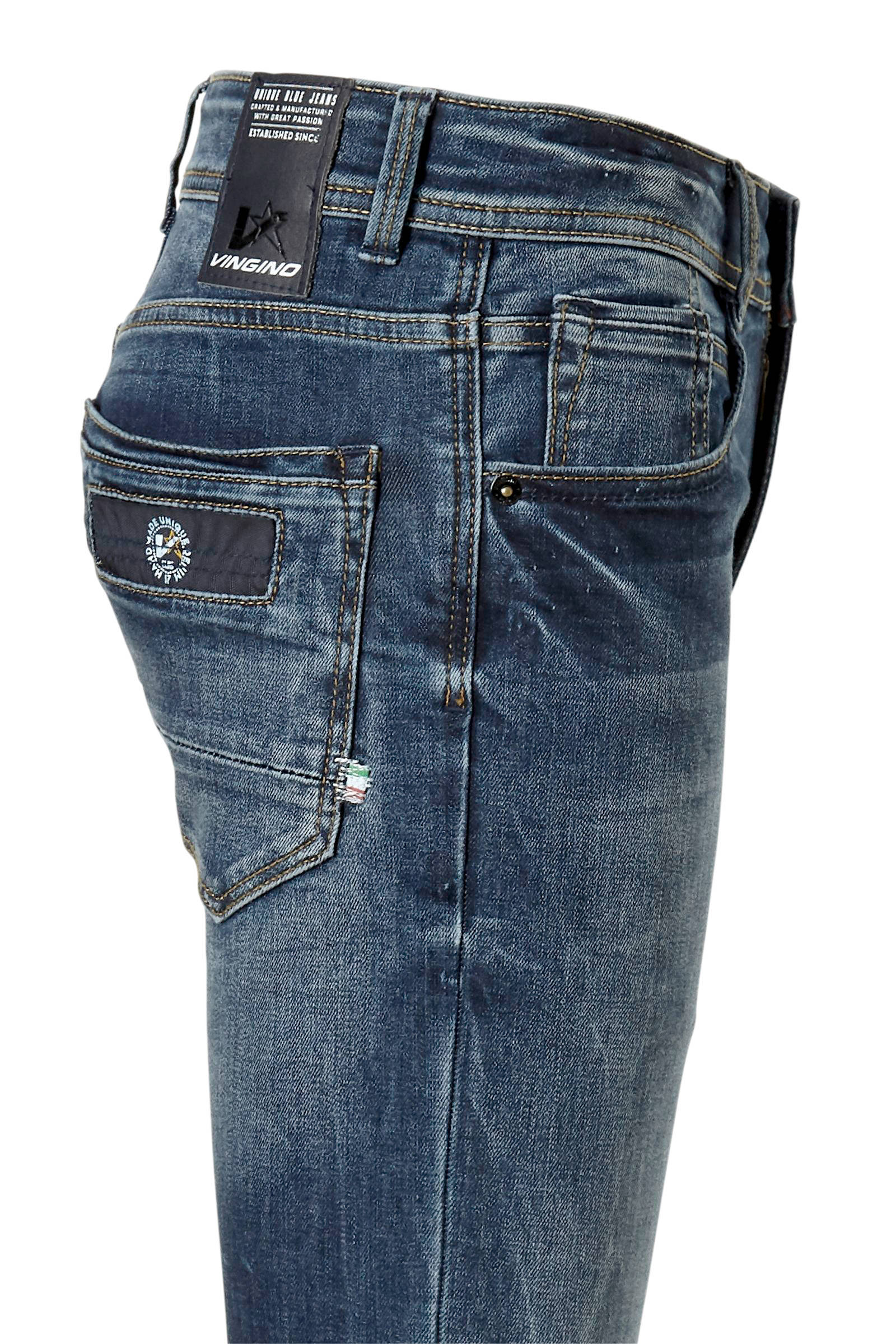 Vingino skinny fit jeans Amintore donkerblauw | wehkamp